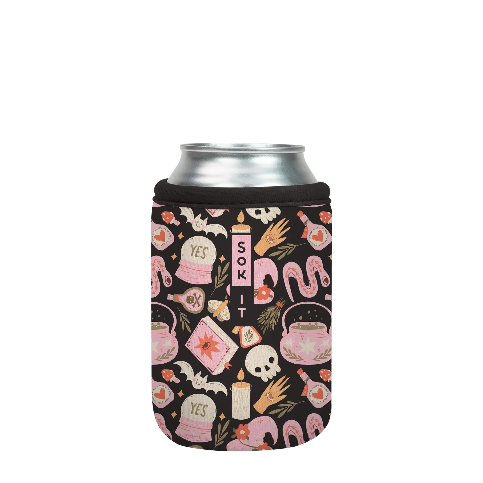 Sok It CanSok Sleeve for Beer & Soda Insulated Neoprene Cover (Spellbound, 12oz Can Sleeve)