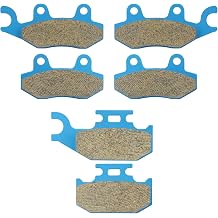 Front & Rear Brake Pads for Yamaha Raptor 700 2006-2015, Rhino 450 2004-2009, Rhino 660 2004-2007 - 3 Sets Ceramic ATV Brakes