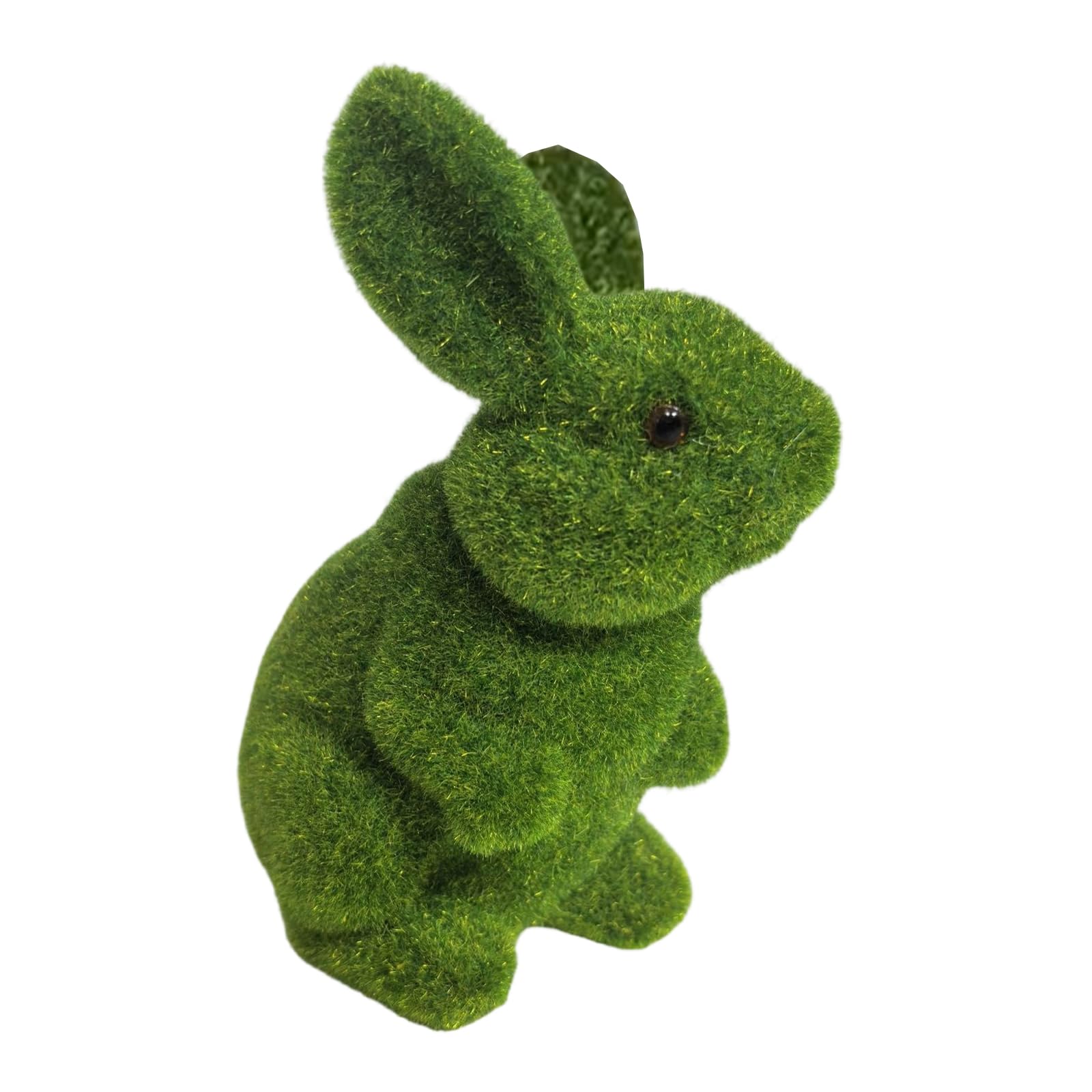 sodeber Flocking Easter Rabbits Figurine with Bowtie Soft Decoration for Home Party Tabletop Ornament Animal Decoration for Indoor Outdoors Party Celebration Use