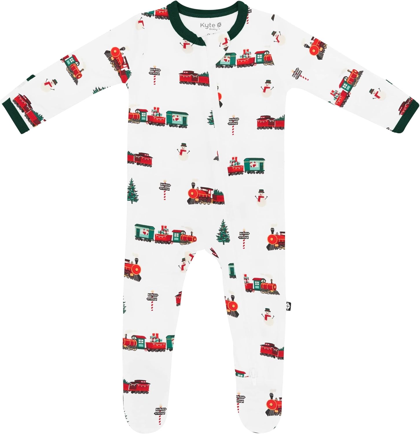 KYTE BABY Unisex Zipper Closure Footies, Rayon Made From Bamboo, 0-24 Months