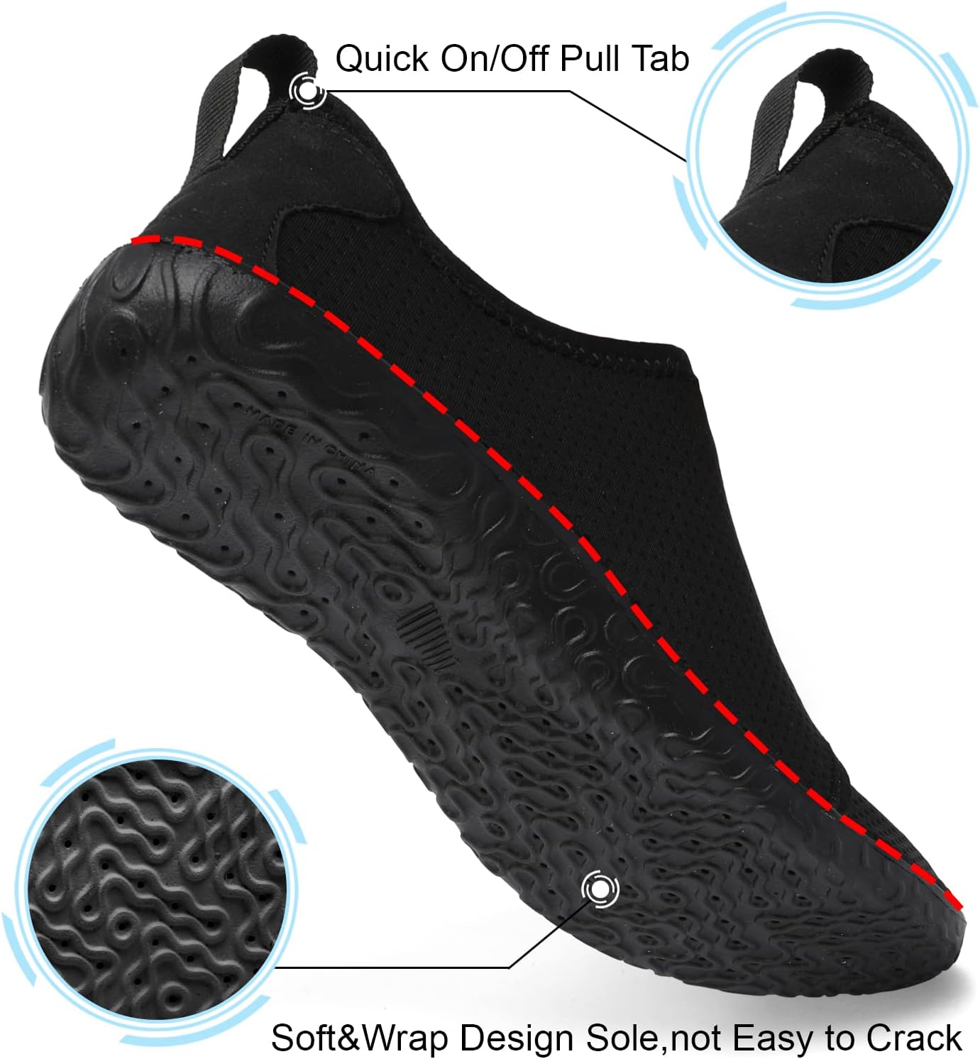 Spesoul Womens and Mens Water Shoes Breathable Quick Dry Soft Barefoot Aqua Socks for Hiking Swim Beach Surf Yoga Sport - Image 2