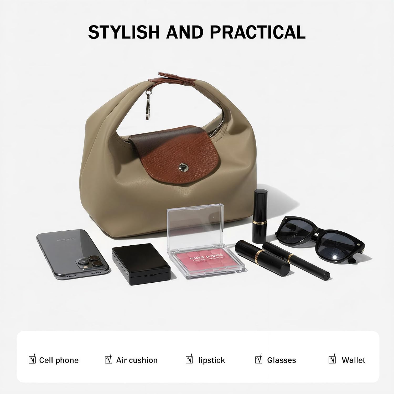 Small Nylon Crossbody Bags for Women, Crescent Shoulder Everyday Bag