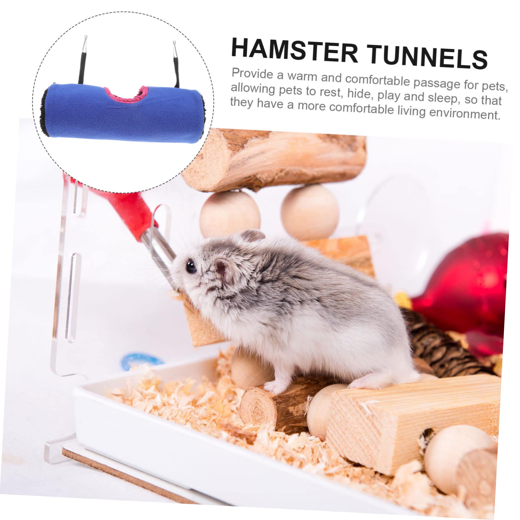 POPETPOP 2st Papageien-Tunnel-hängematte Eichhörnchen Tunnel Papageienhängematte Frettchenspielzeug Hamsterzubehör Rennmaus-versteck Tunnelhaus Für Frettchen Plüsch Hamsternest Winter