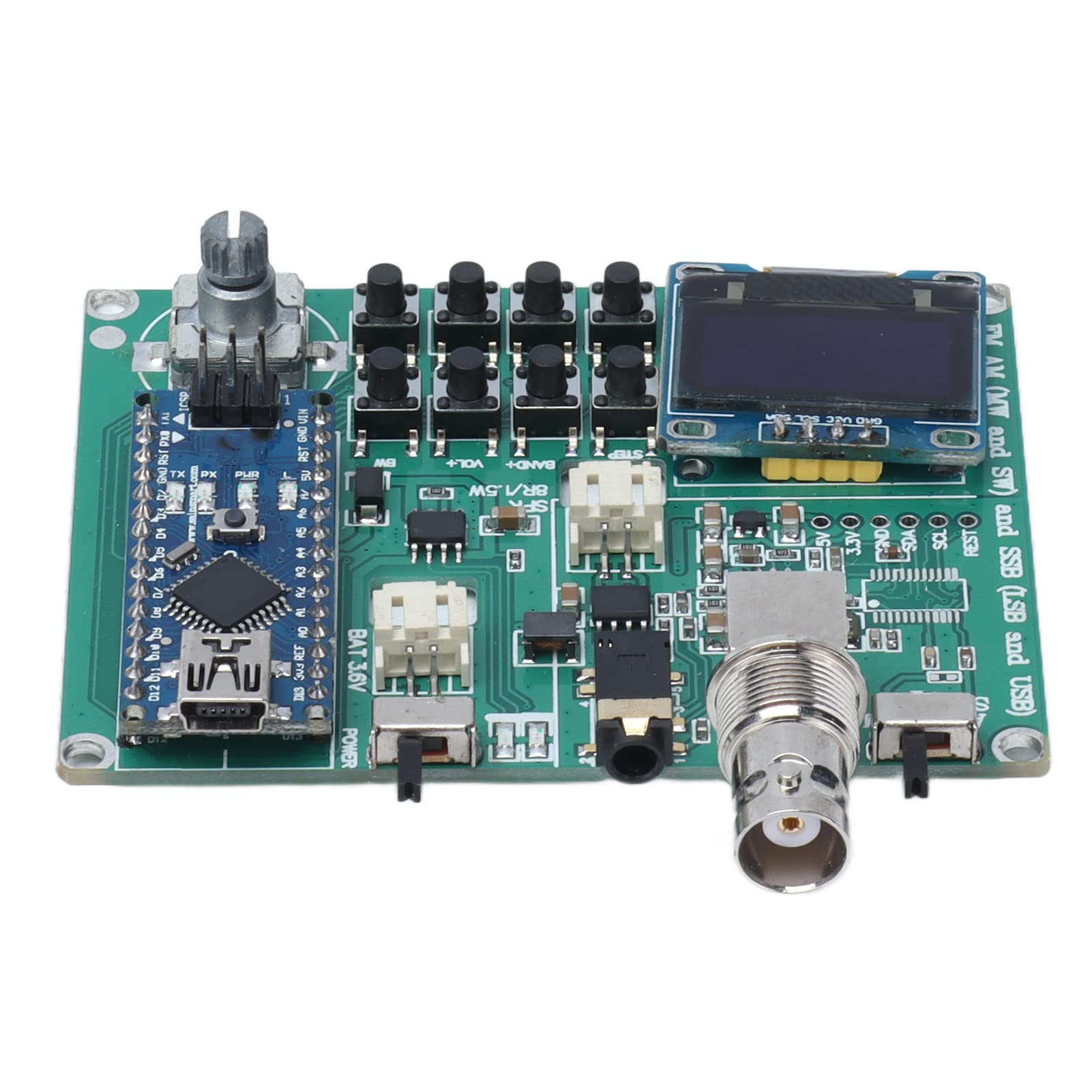 Module récepteur Audio Radio SI4732 DIY FM AM MW SW SSB Charge USB Interface d'antenne BNC pour Les Amateurs de Radio Amateur et Les Amateurs d'électronique Matériau PCB