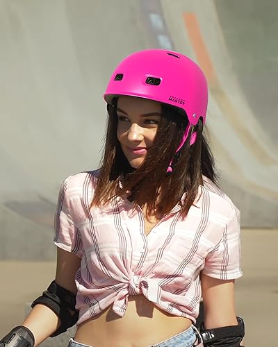 Miniatura 7 de OutdoorMaster - Casco de patineta y ciclismo, dos forros extraíbles, ventilación, para varios deportes, scooter, patinaje en línea, patinaje, para