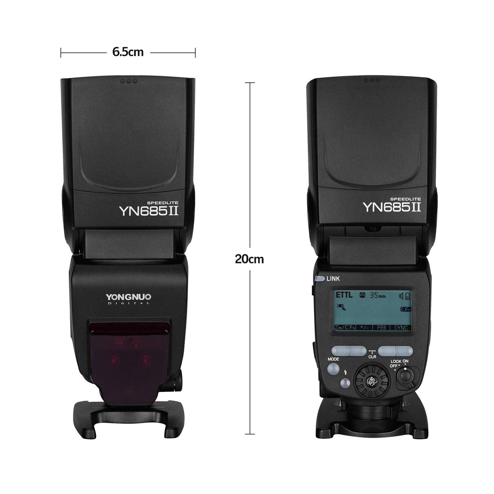 Speedlite Yongnuo YN685 Speedlite GN60 1/8000 s 2,4 G TTL wireless per fotocamera DSLR Canon compatibile con sistema wireless YONGNUO 622c/603