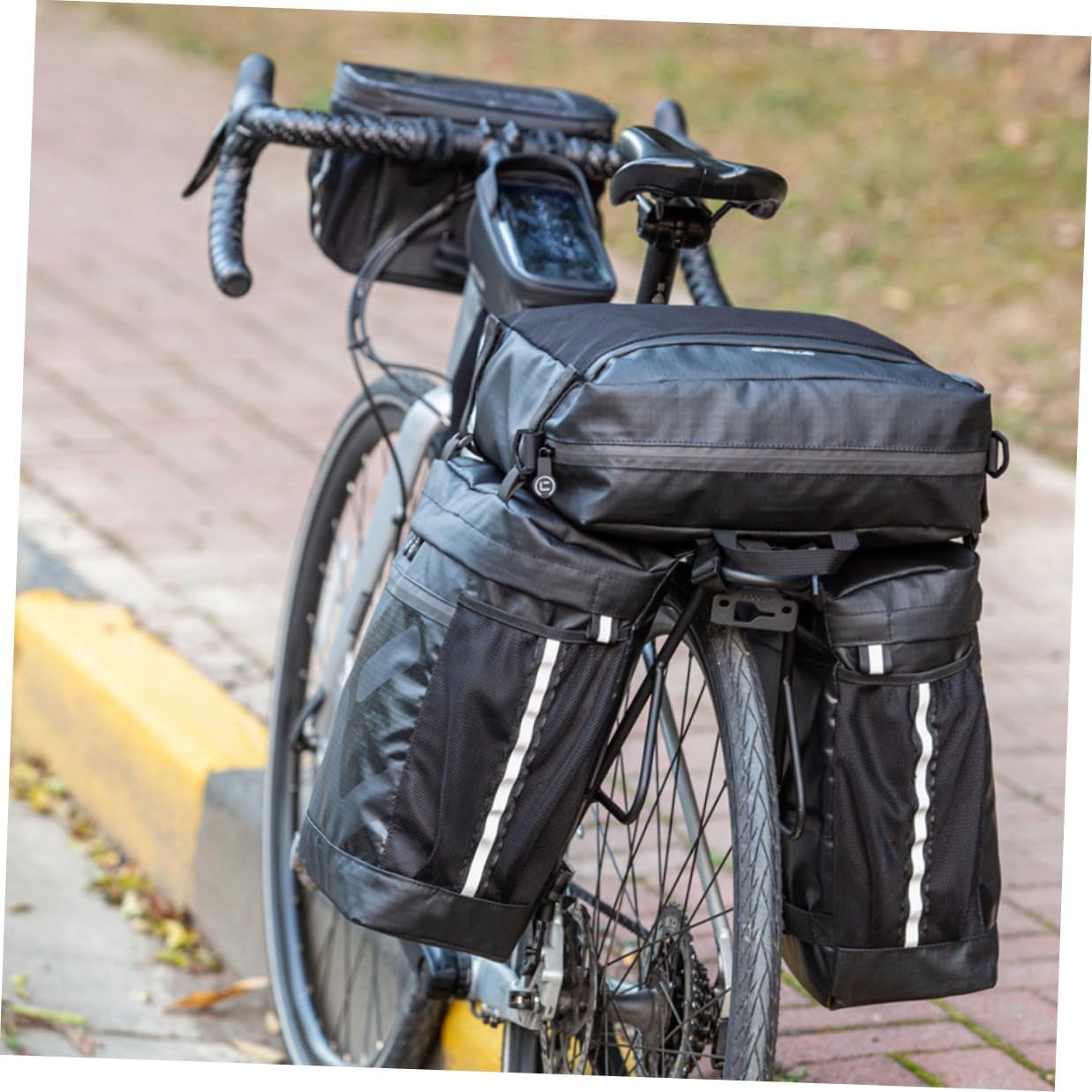 Cycling Rear Seat Shelf Bag 50l Waterproof Bike Pannier Bag 3-in-1 Mountain Bicycle for Long-distance Riding