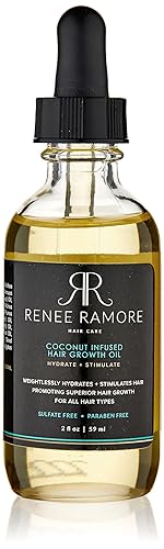 Hidrata y estimula el aceite de crecimiento del cabello con infusión de coco profundamente nutritivo para hidratar, estimular, reponer, fortalecer y