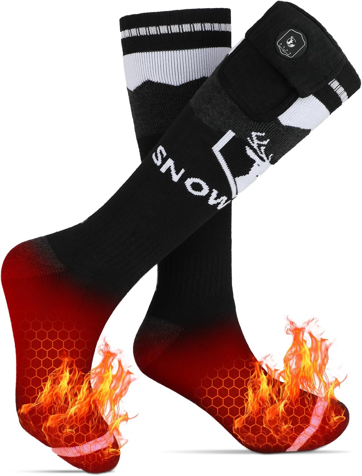 SNOW DEER Upgraded Rechargeable Electric Heated Socks，Ultimate Foot Warmer fo...