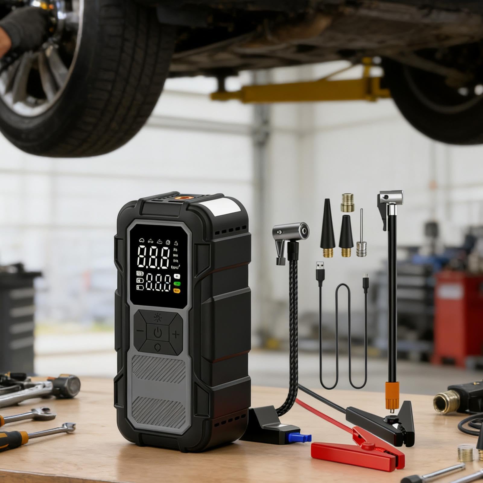 Avviatore di salto per auto freddo inverno LED Power Bank