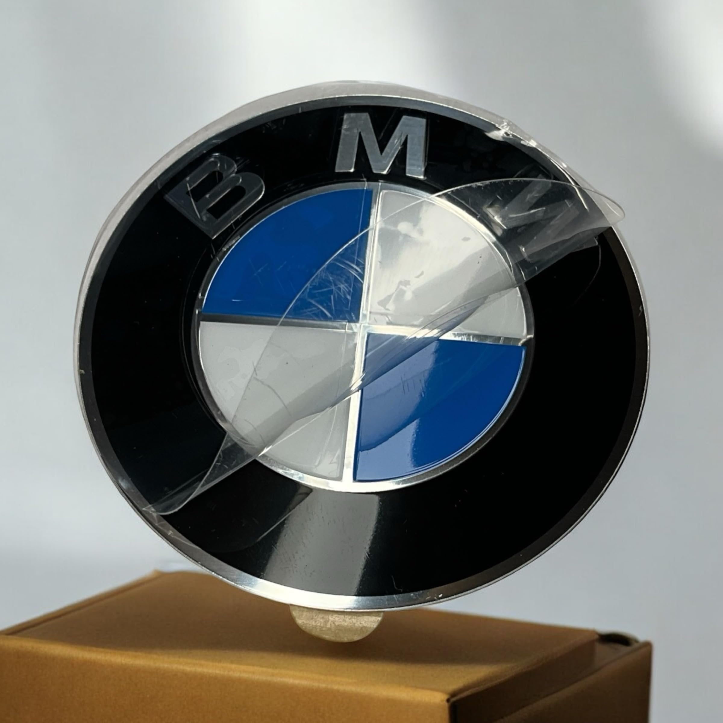 Emblema BMW, per cerchio in lega, con logo centrale adesivo, 64.5 mm (36136767550), nuovo)