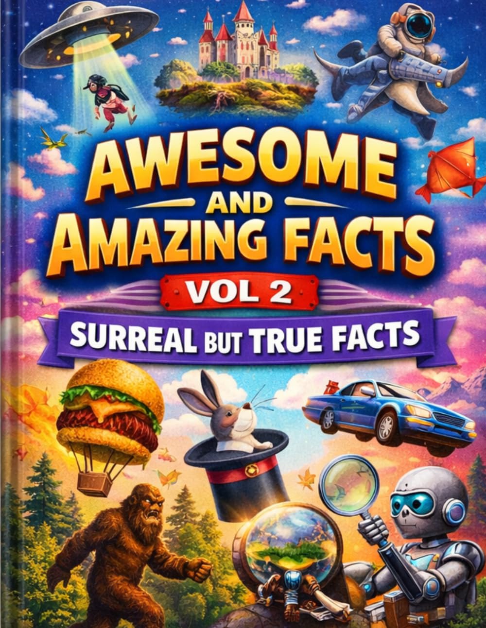 Awesome and Amazing Facts Coloring Book: Surreal But True Facts: Kids Coloring Book Strange But True Facts