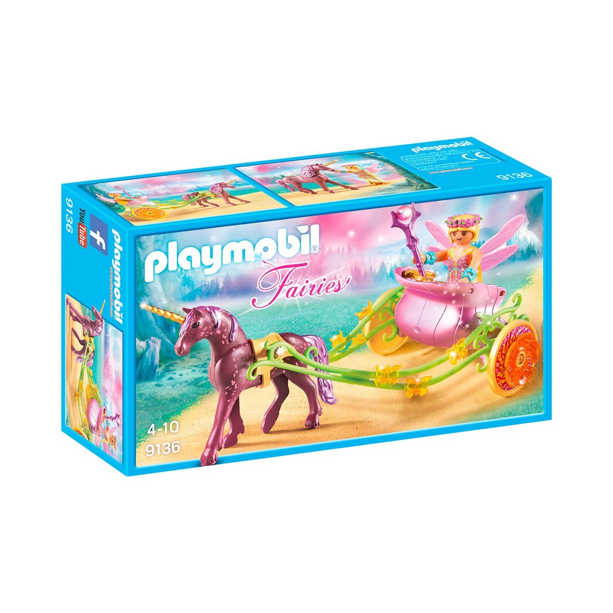 PLAYMOBIL SET 4137/ FONTAINE MAGIQUE PRINCESSE PRINCE LICORNE BOÎTE