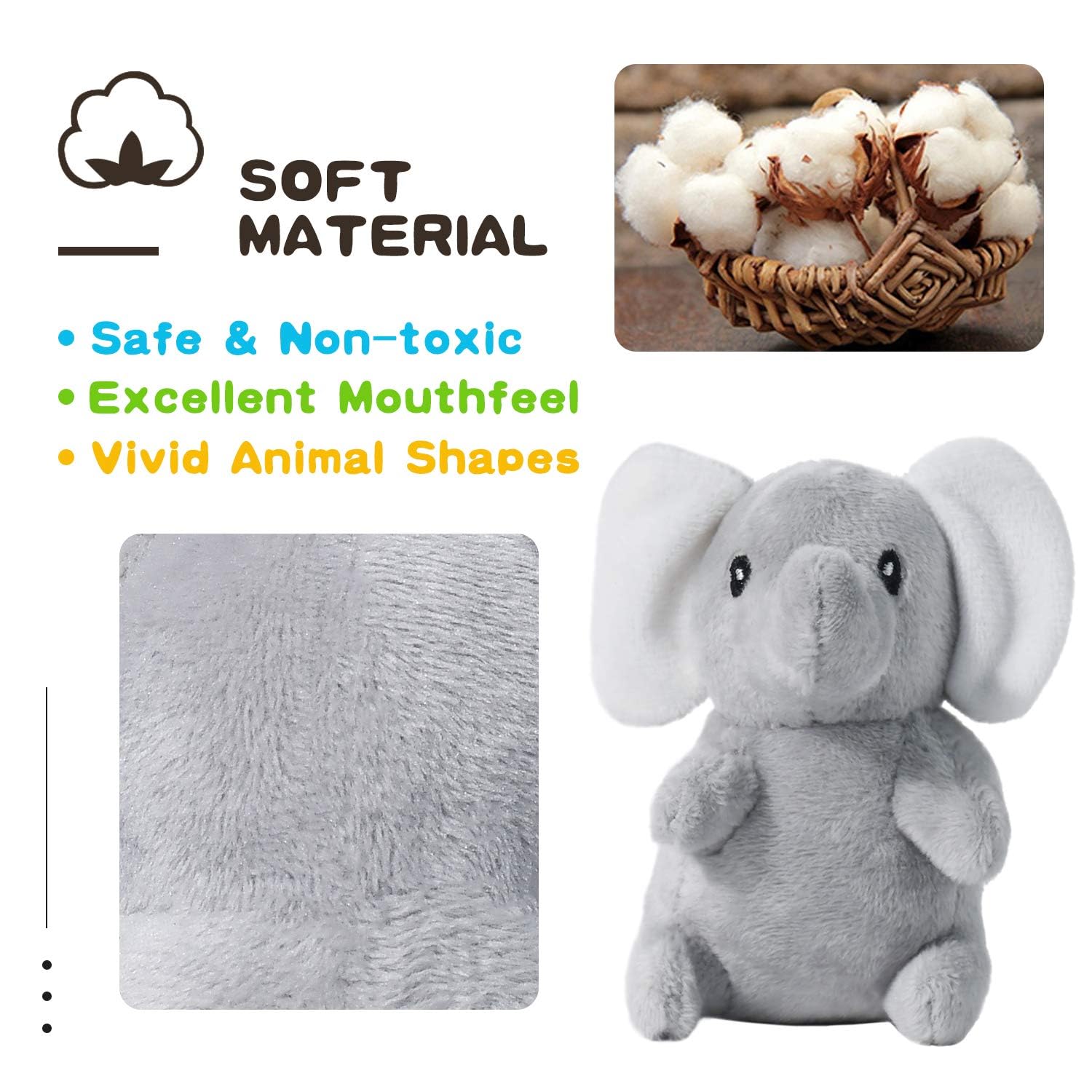 LEGEND SANDY Giocattolo per cuccioli cigolante per cani di piccola taglia e taglia medio, giocattolo per cuccioli riempito alla rinfusa con 12 set di giocattoli per cani da compagnia di peluche.