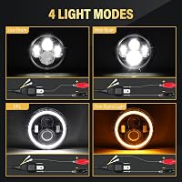 RIGIDON 2x7 Inch Kerek LED Fényszóró 50W 5000 LM Offroad Autó Világítás Wrangler Hummer 4