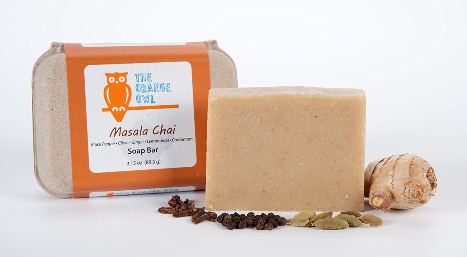 The Orange Owl 100% Vegan Soap Bar - Masala Chai