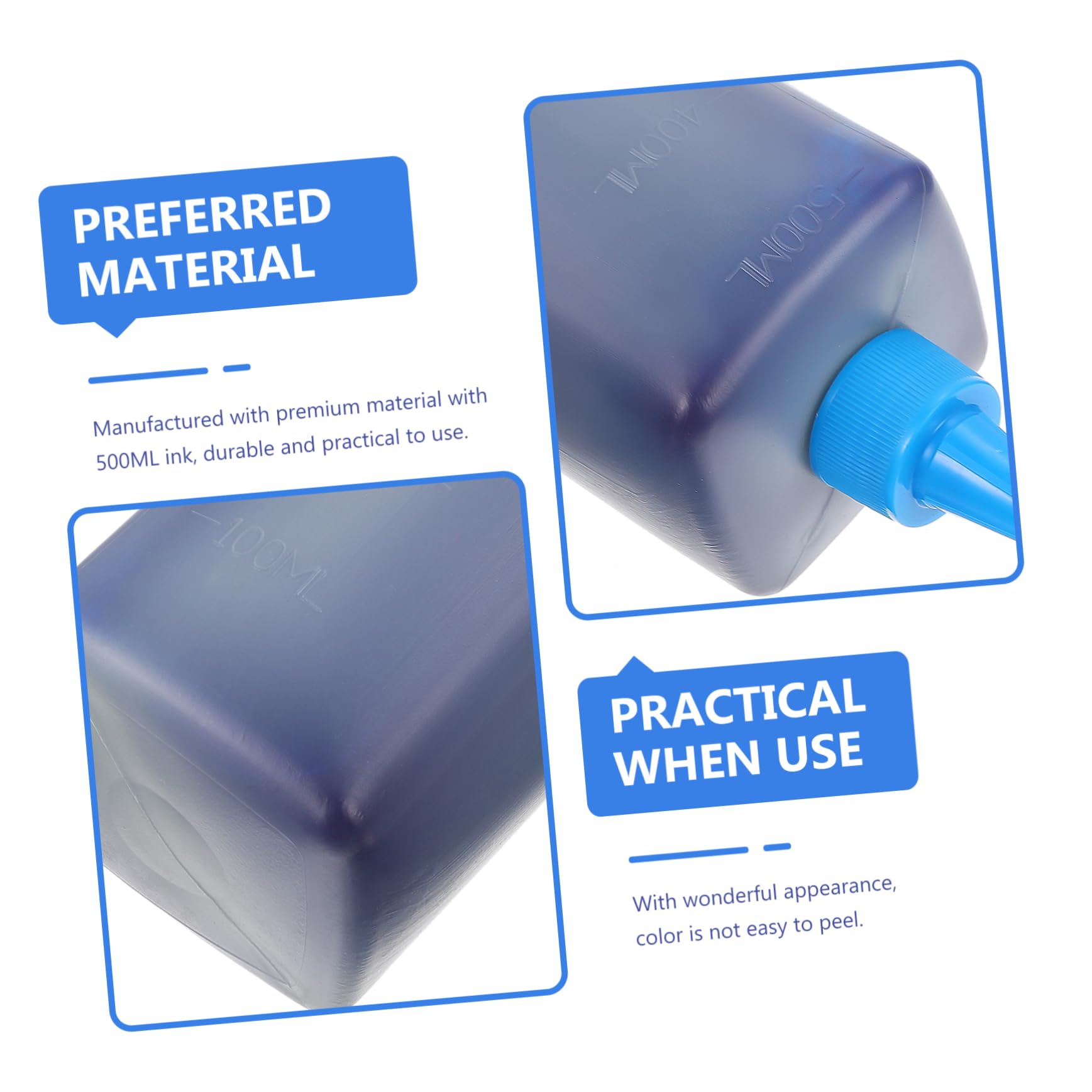 Ricarica Inchiostro per Penna Bianca 500ml Plastico Blu Uso Semplice