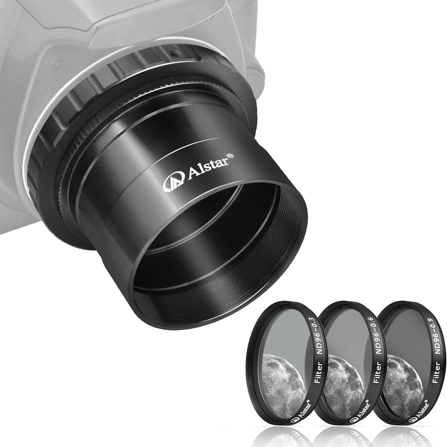 Alstar 2" Telescope Moon Filter Set - Bundle with - M42 to 2 inch Telescope Adapter
