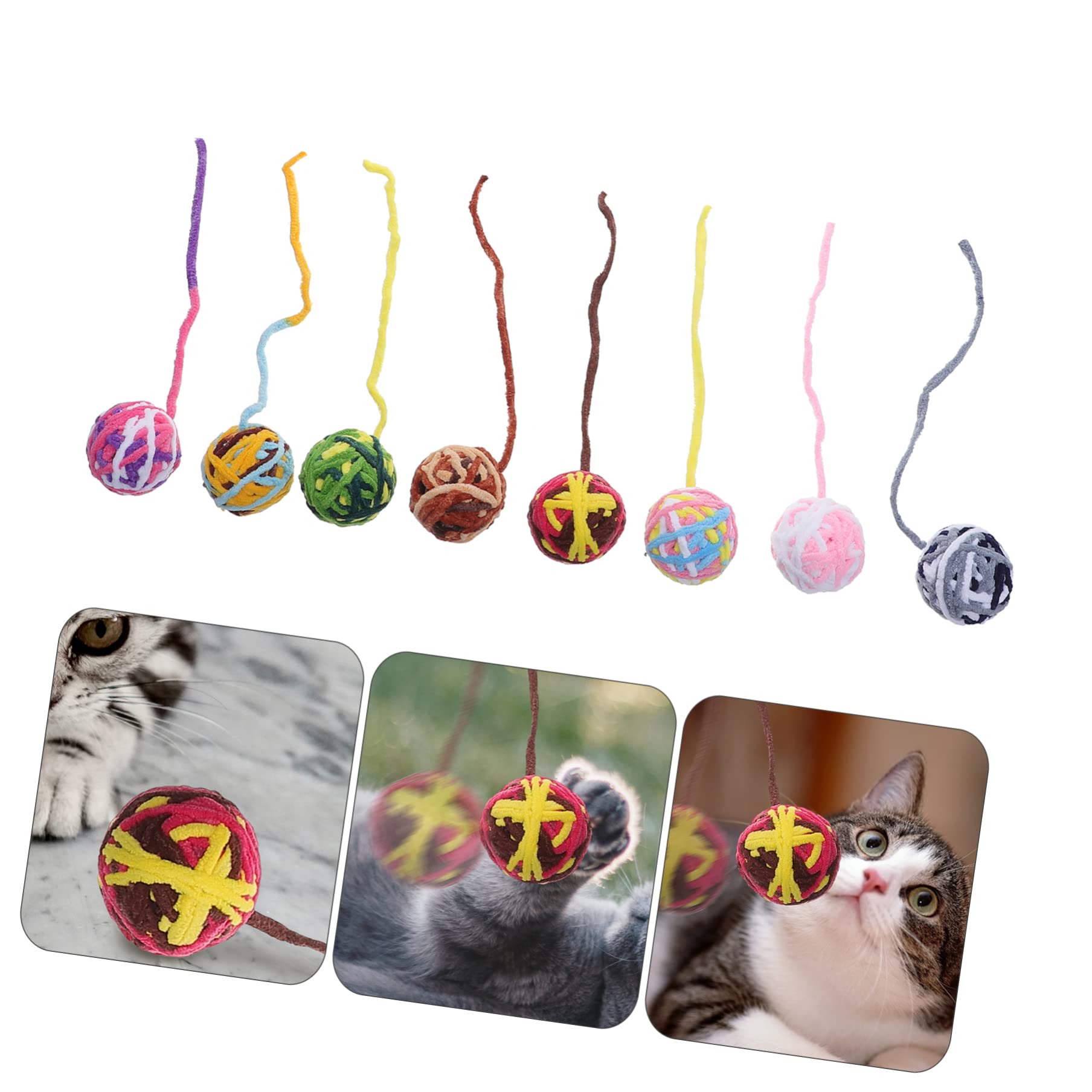 POPETPOP 24pièces Boules De Colorées avec Clochette Jouets Interactifs pour Chats pour Jeu De Votre Animal