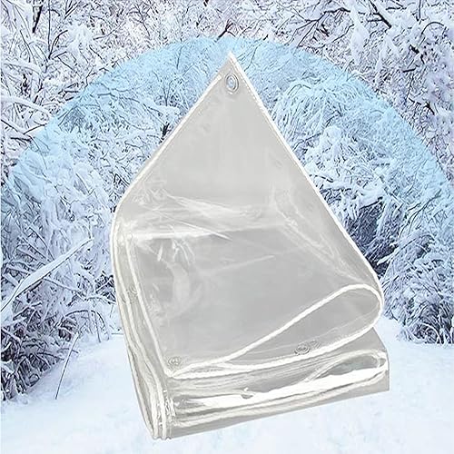 Miniatura 2 de YBLANDRV Lonas - Lona de PVC transparente de 5 x 7 pies, resistente al desgarro, resistente al desgarro, impermeable, de vinilo transparente, toldo
