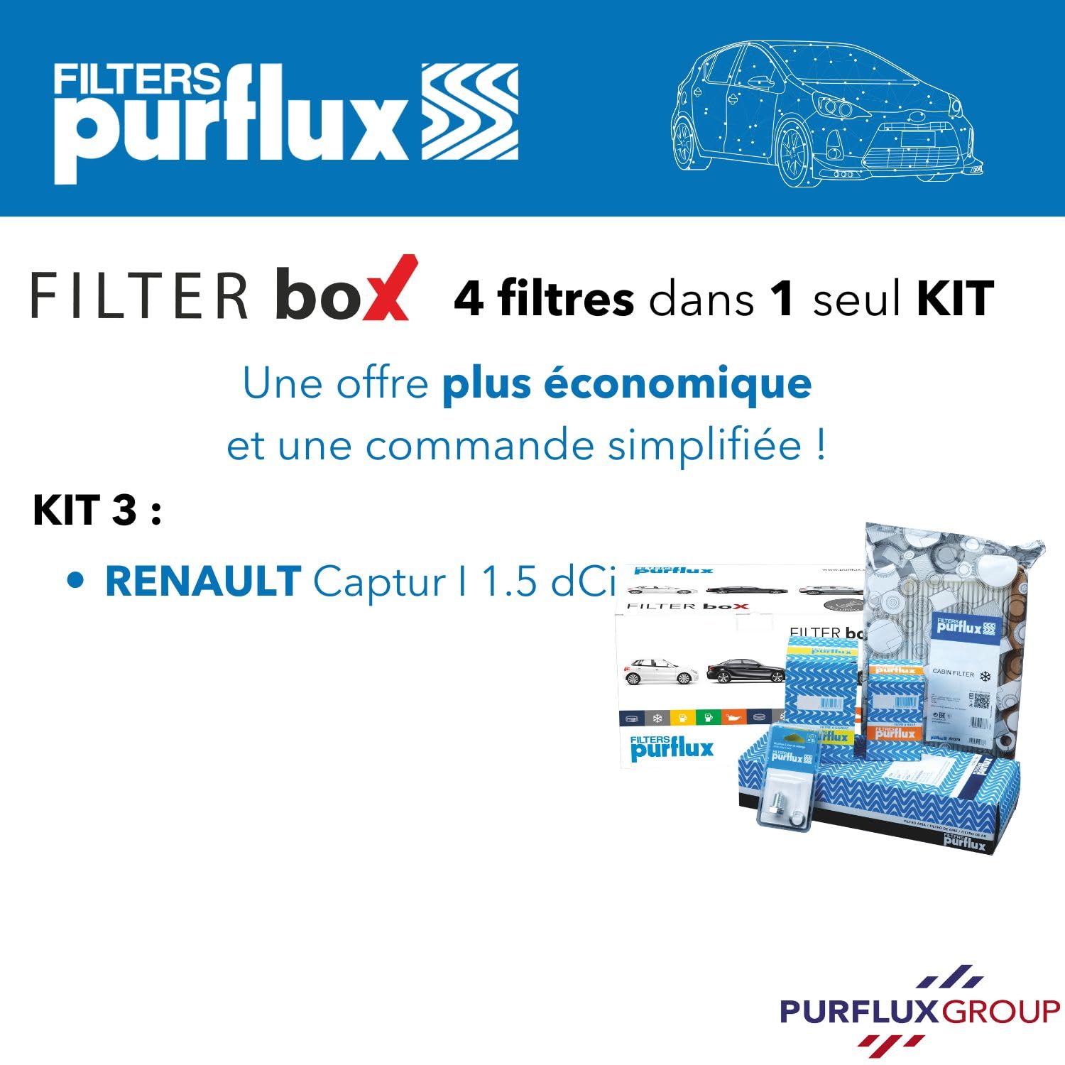 PURFLUX KIT3 Kit de filtres