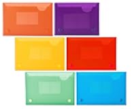 Filexec 5 x 8 Inch Index Case, Snap Button Closure, 5 Index Dividers, Assorted (Pack of 6) (50101-2091)