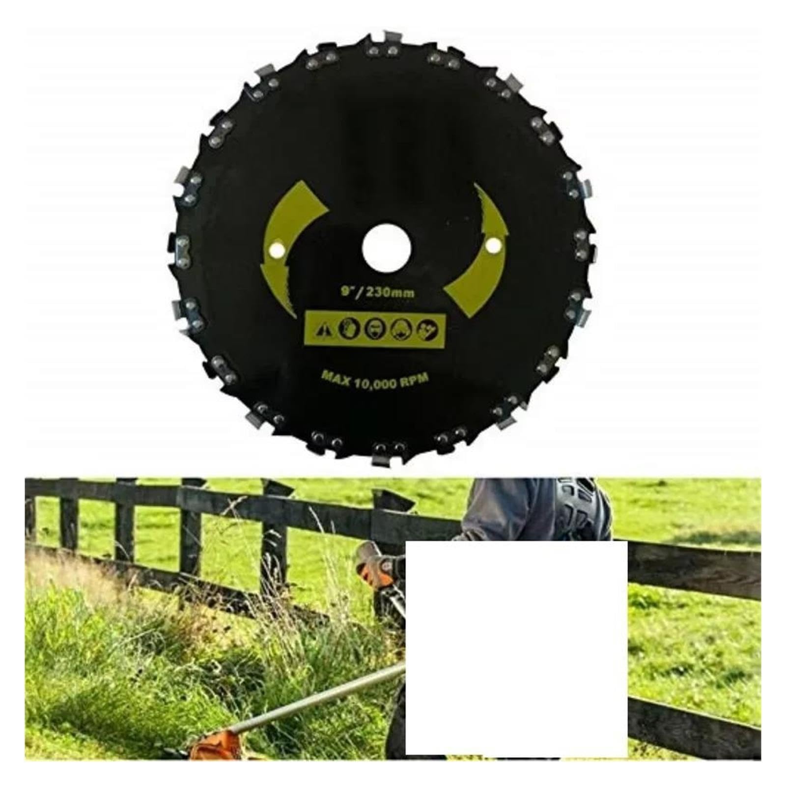 Hoja De Desbrozadora De 9 Pulgadas, Hoja De Sierra De Dientes De Motosierra for Podar Árboles, Cuerdas Y Maleza, Accesorio De Herramientas De Jardín(9inch)