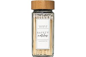 Fine Decor White Small Safety Match Jar Holder