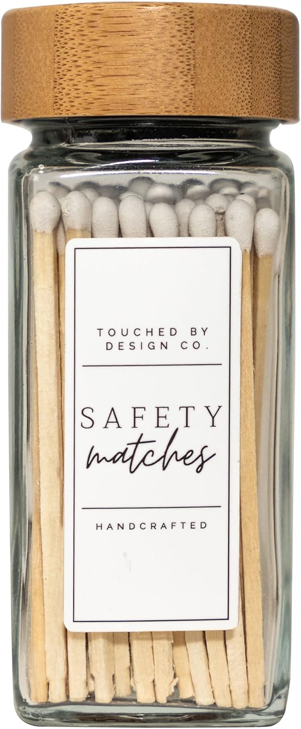 Cute Small Safety Match Jar Holder Glass Bottle Jar for