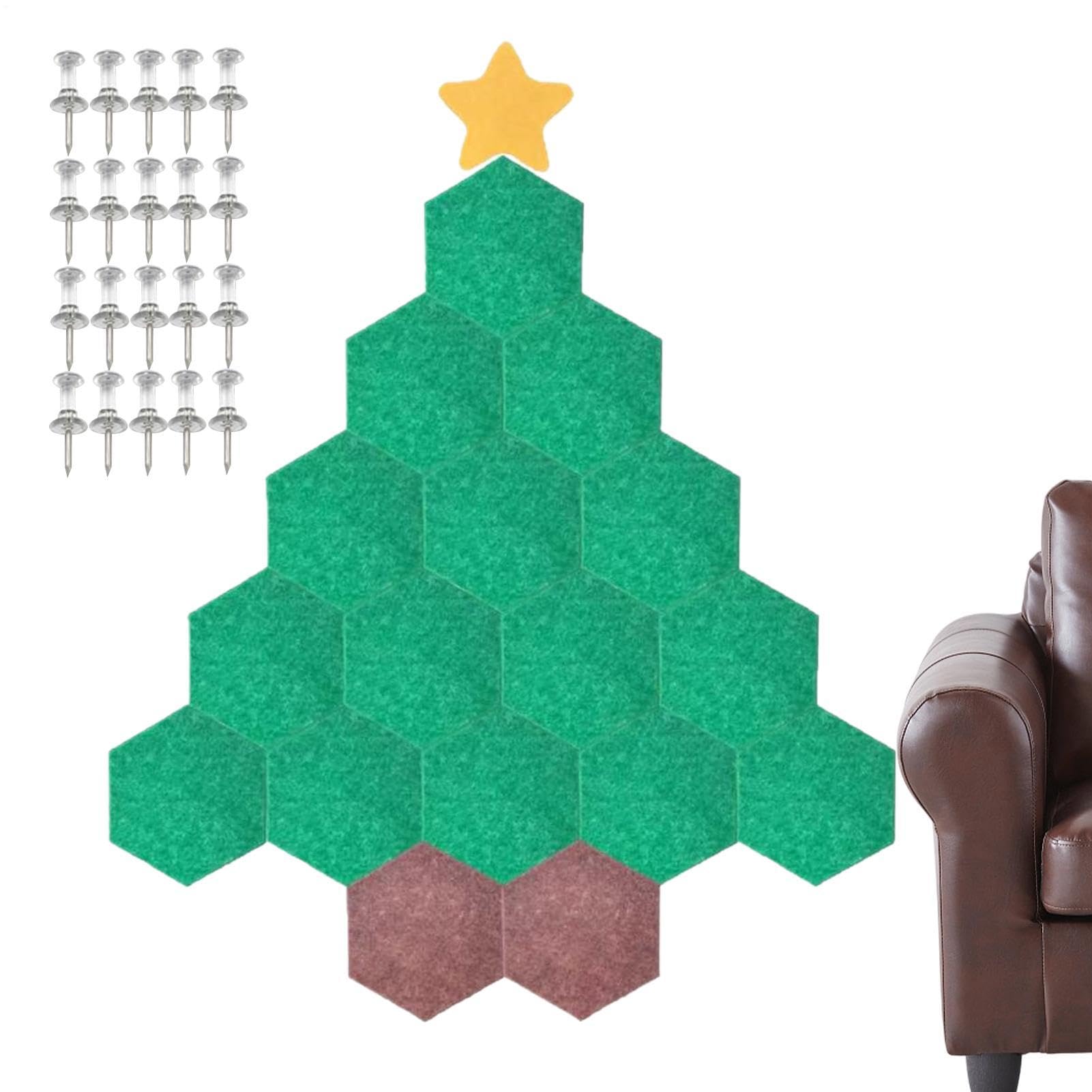 Árbol Navideño de Fieltro para Fotos 1,3 x 1,5 m manualidad de pared