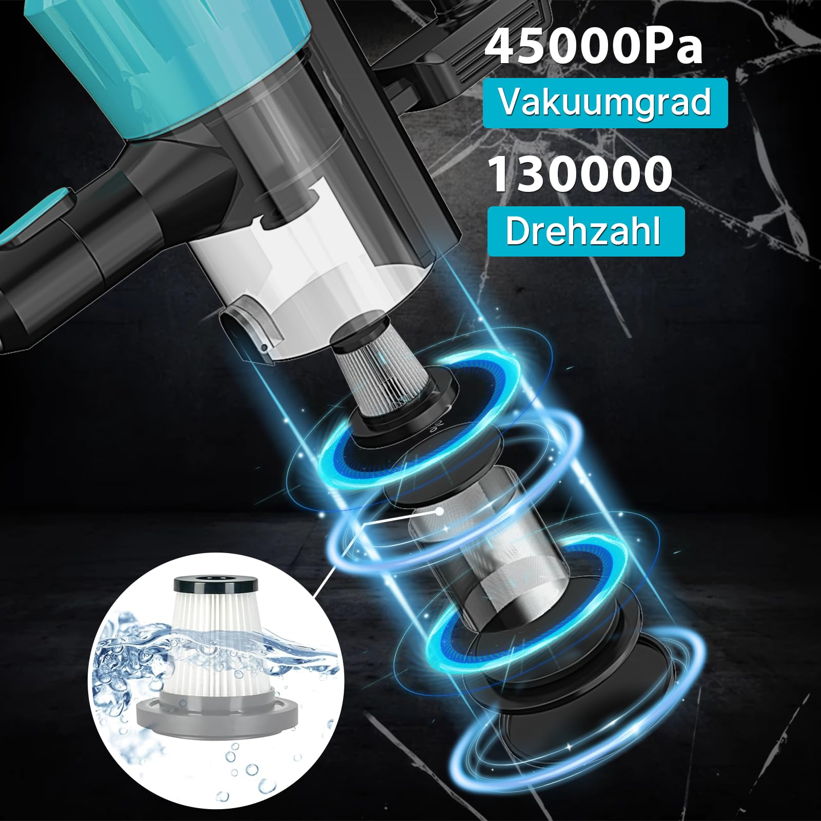 Odkurzacz akumulatorowy do akumulatora Makita 18 V, 45000 Pa, 550 W, bezprzewodowy odkurzacz z filtrem HEPA, lekki odkurzacz ręczny 6 w 1, do sierści zwierząt, dywanów i twardych podłóg (bez baterii)