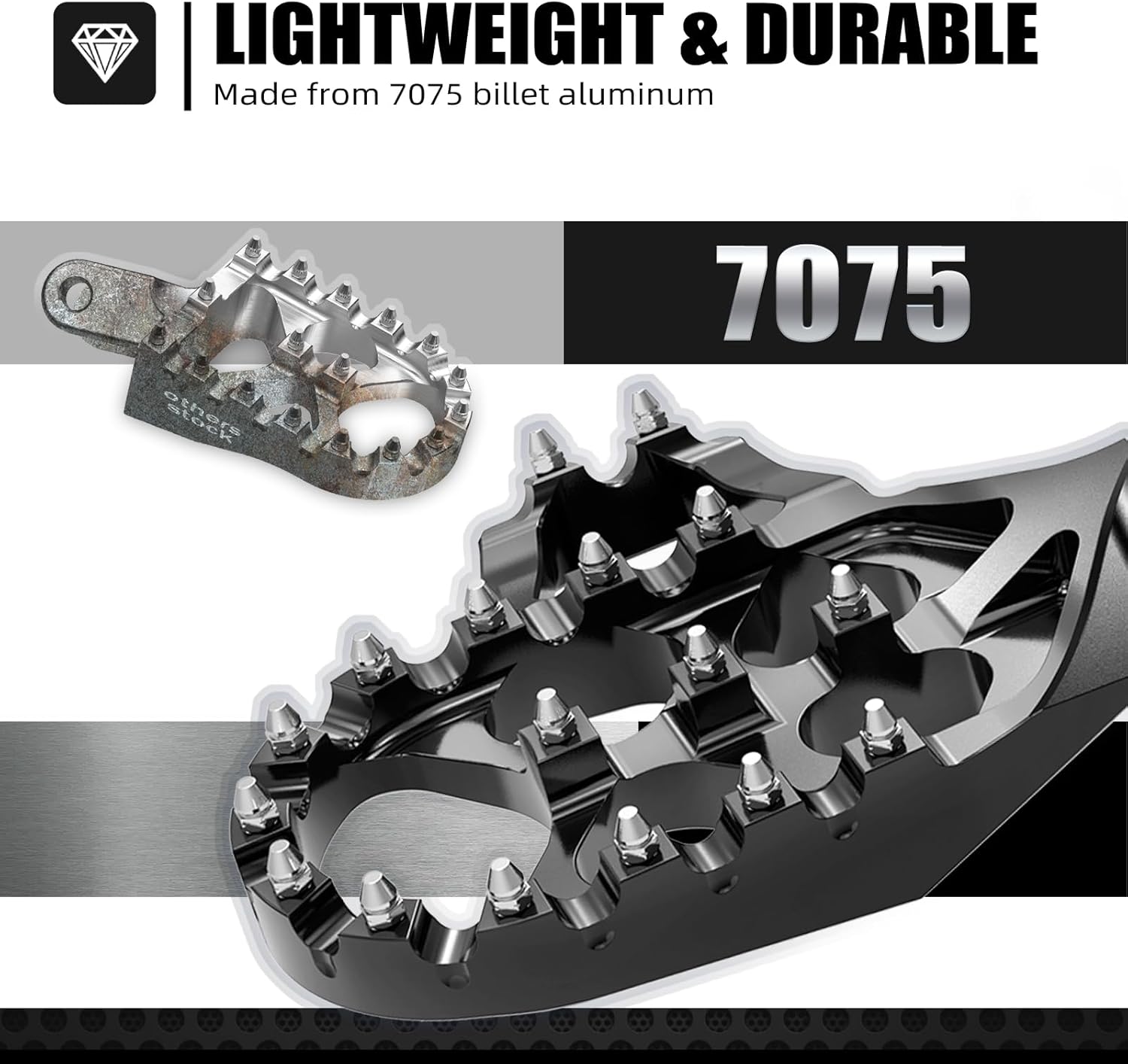 NICECNC Motorcycle Footrests Foot Pegs Compatible with KTM 125-500 XC SX XCF SXF 2023-24 125-500 EXC EXCF XCW 2024,Compatible with Husqvarna 125-450 FC FX TX TC 2023-24 125-501 TE FE 2024,See Fitment