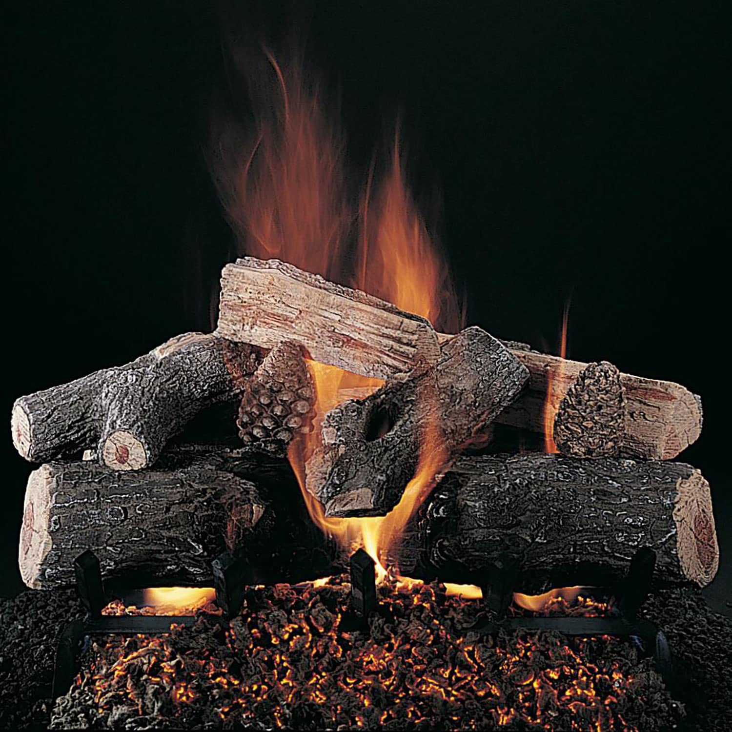 Amazon.com: Rasmussen Evening Lone Star Log Set with 30-Inch Flaming Ember  XTRA Burner and Electronic Spark to Pilot w/Variable Flame Remote and  B30FXH Valve Vanisher (ELS30-B30FXH-VEI-P), Propane, 30-Inches: Home u0026  Kitchen