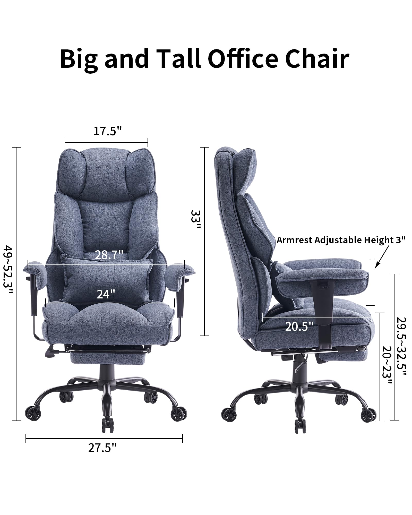 Efomao Fabric Office Chair Big And Tall Office Chair 400 Lb Weight efomao-fabric-office-chair-big-and-tall-office-chair-400-lb-weight
