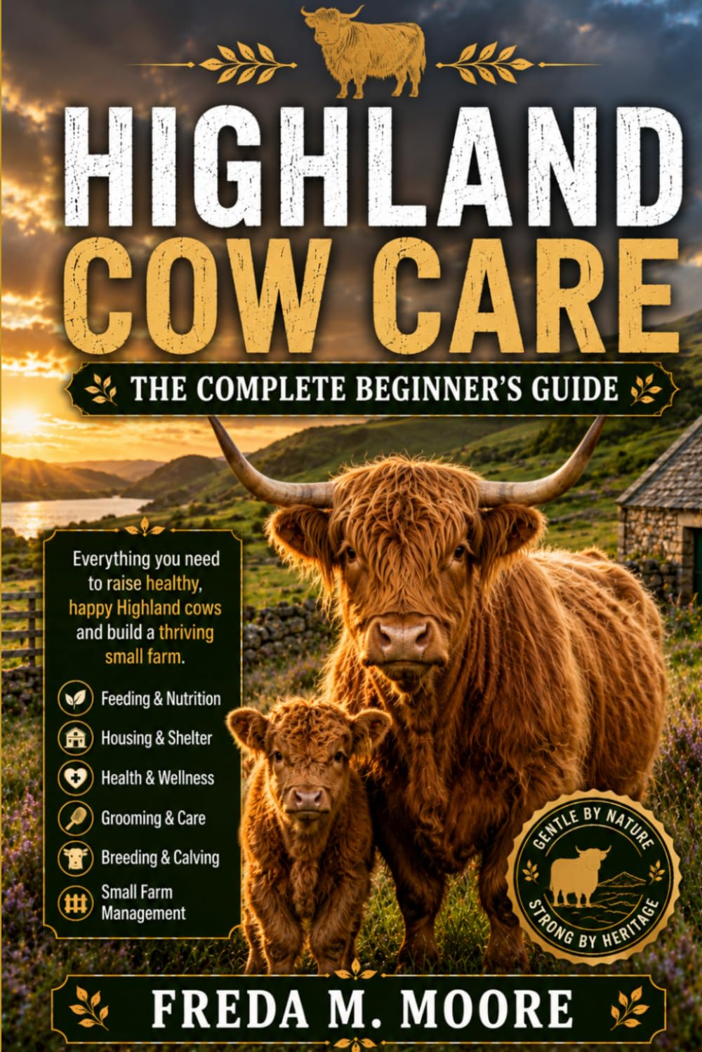 HIGHLAND COW CARE: The complete beginner’s guide to feeding, housing, health, grooming, breeding, and small farm management