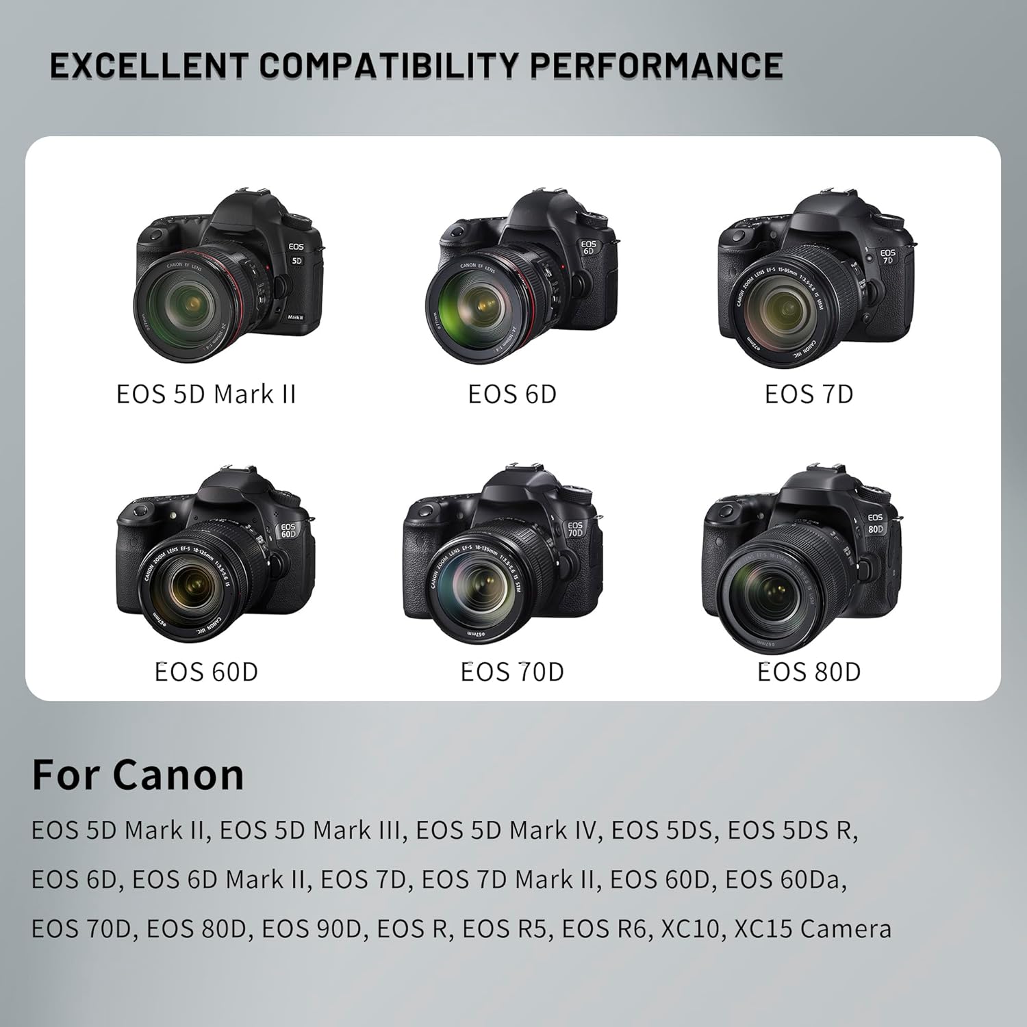 3-pack LP-E6 LP-E6N Batteries with Triple Slot Charger for Canon EOS 5D Mark II, 5D Mark III, 5D Mark IV, 5DS, 5DS R, 6D, 6D Mark II, 7D, 7D Mark II, 60D, 60Da, 70D, 80D, 90D, R, R5, R6 Camera 3150mAh