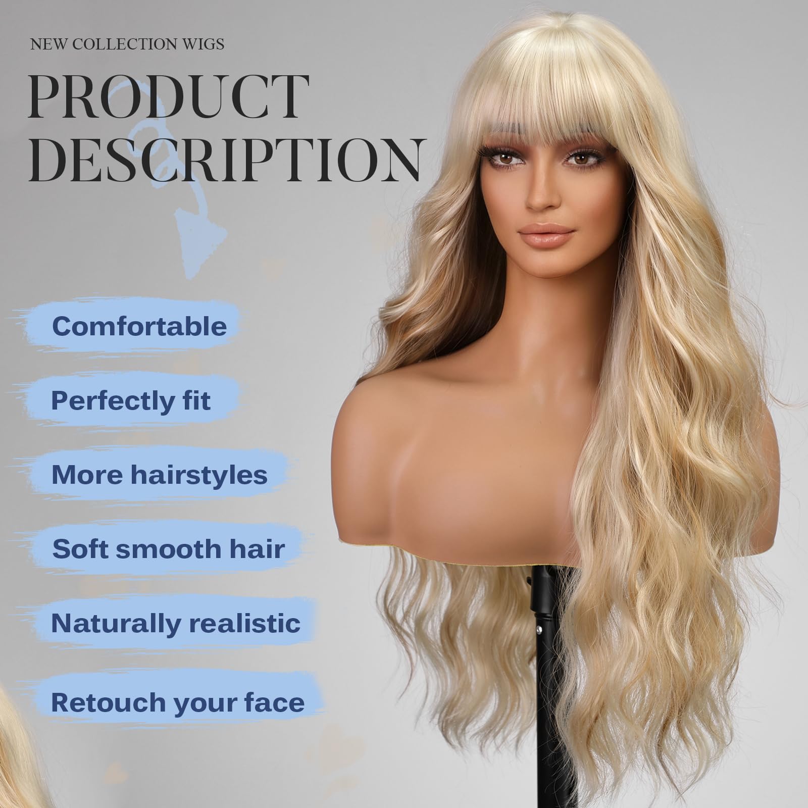 Perruque Headband Longue Et Ondulée Couleur Light Blond Blond Copper - Modèle Kamelya 27t613