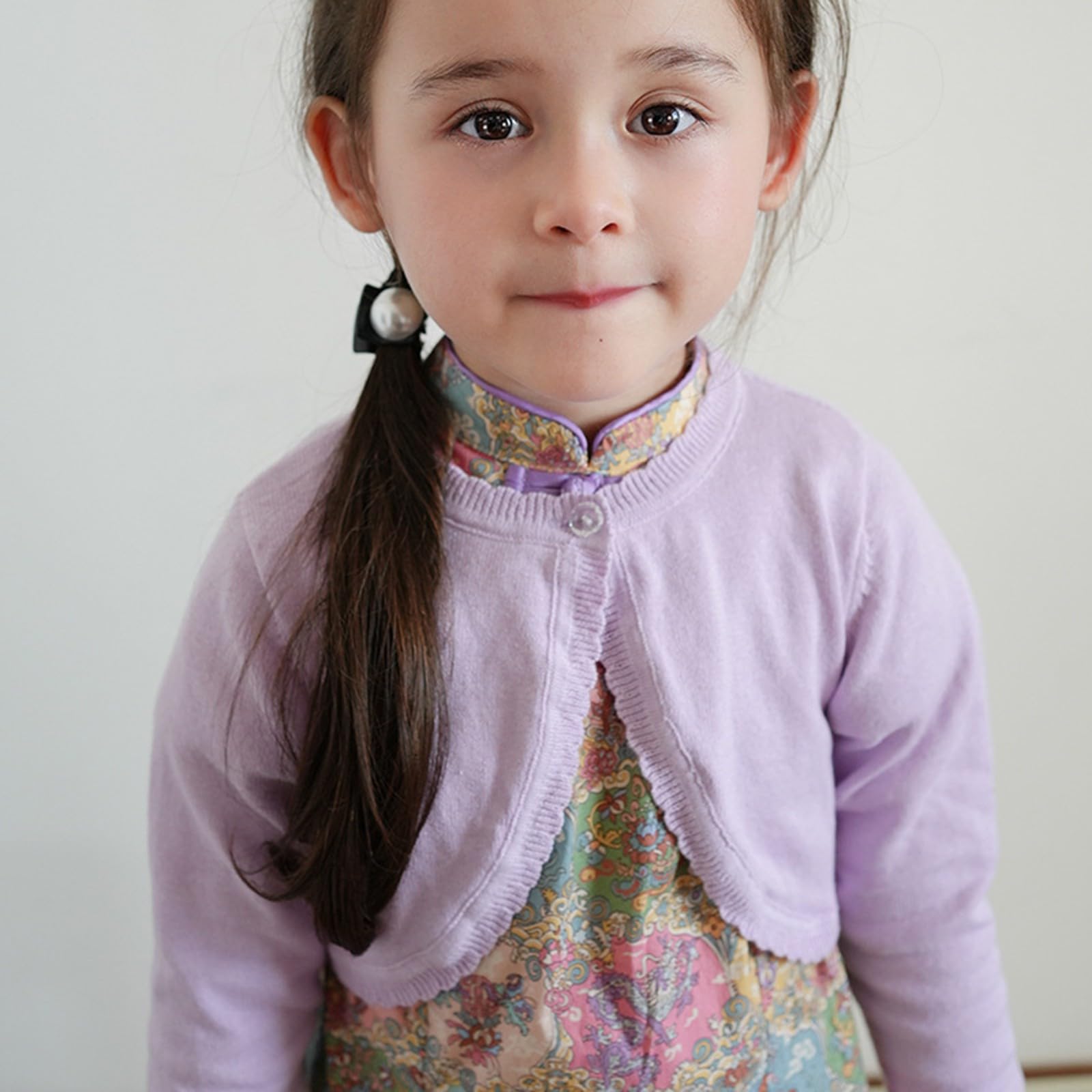 Generisch Bolero de punto lindo para niñas, chaqueta corta para cumpleaños y celebraciones | Bolero para niña de cumpleaños, suave chaqueta de punto para vestidos de fiesta