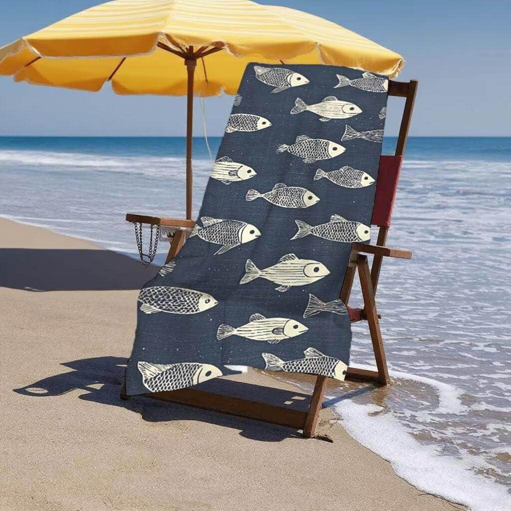Telo Mare XXL 100x200cm/35x70cm, 2 Set Telo Mare Microfibra Pescare Asciugamano Palestra Uomo, Antisabbia, Leggero, Asciugatura Rapida, Teli da Spiaggia Grandi Accessori per Camping Natation Yoga G-91