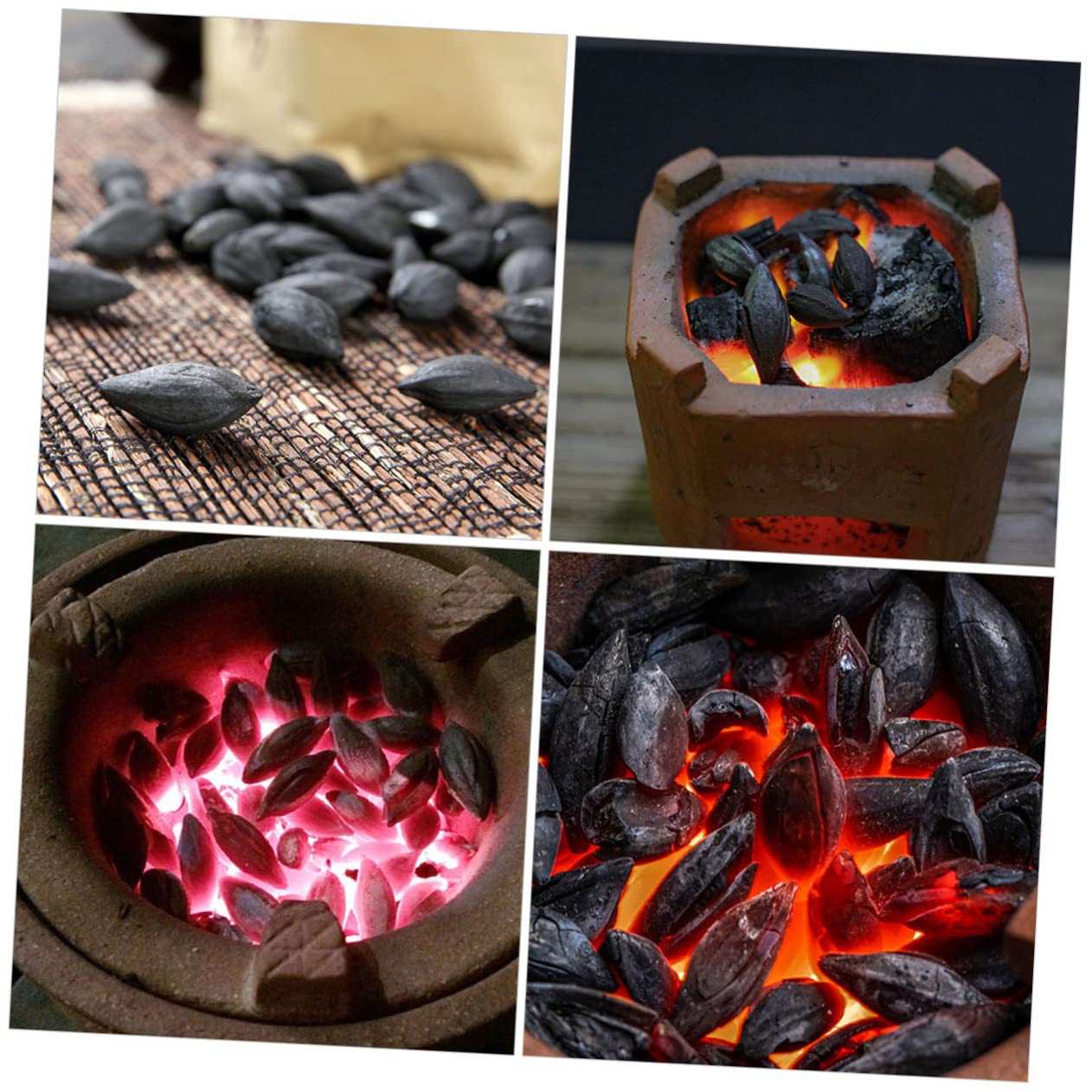 BESTonZON Carbone di Legno di Ulivo per Barbecue e Cottura, 1 Sacchetto da 500g, Uso Prolungato, Efficiente, per Esterni e Portatile