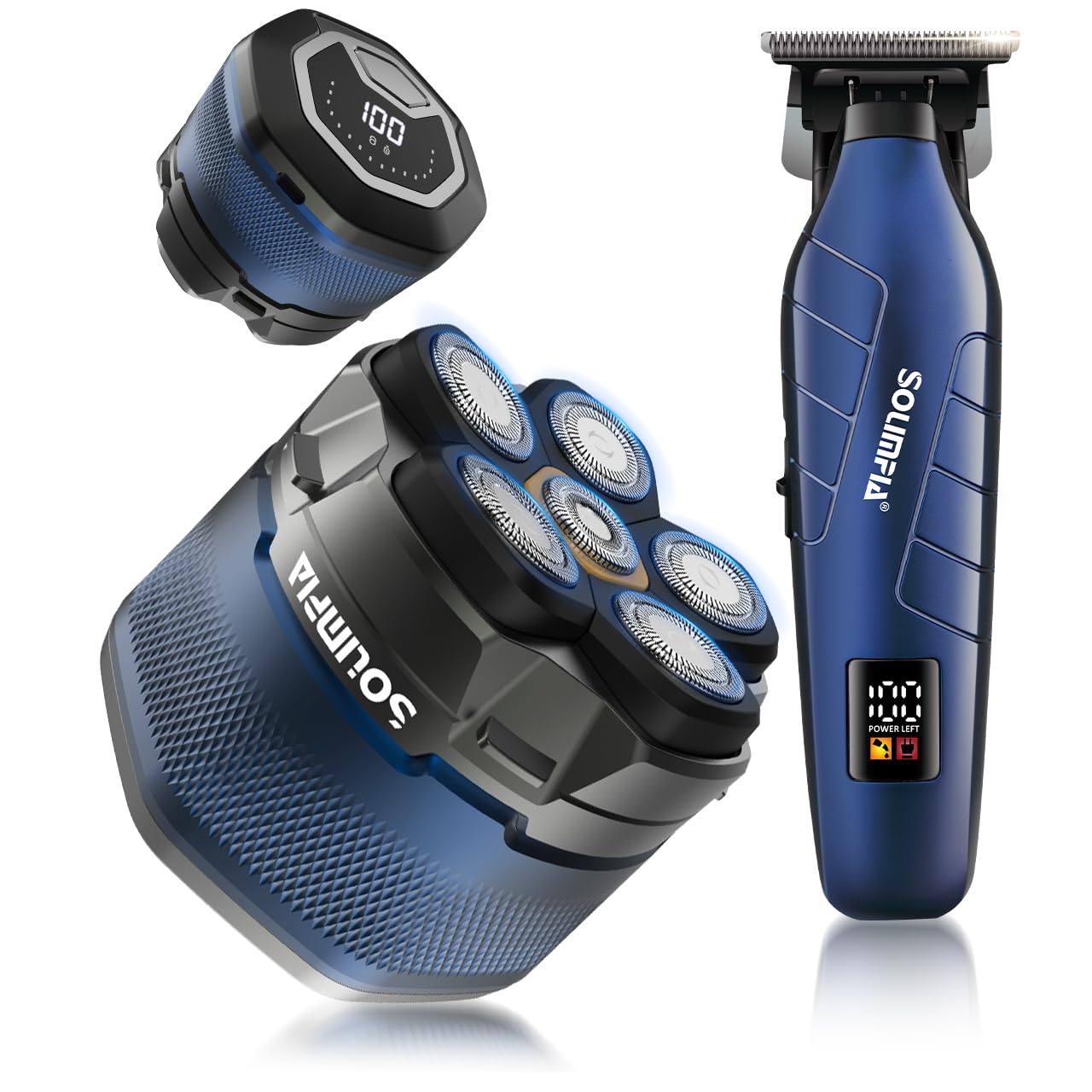 Sponsored Ad - SOLIMPIA Upgraded Head Shavers for Bald Men, Hair Trimmer Kit, Magnetic Electric Razor, Large Battery Capacity, Rechargeable LED Display Beard Trimmer, Waterproof Wet/Dry Head Shaver