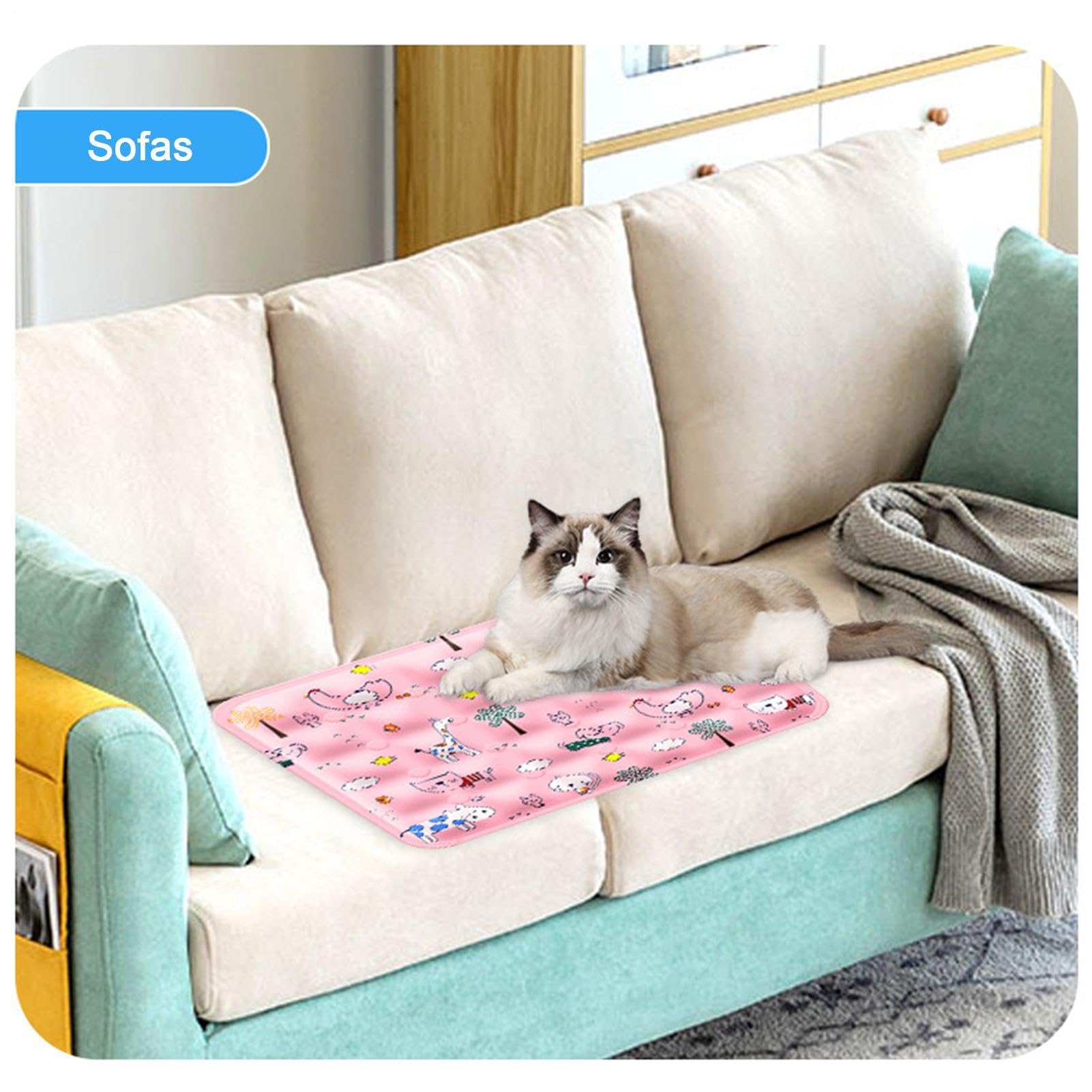 Alfombrilla de refrigeración para perros, almohadilla de enfriamiento de gel para gatos de verano, alfombrilla para cachorros, para interiores y exteriores, sofá, jaula, perrera, asiento de coche