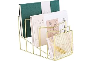 Z Plinerise - Gold File Organizer for Desk
