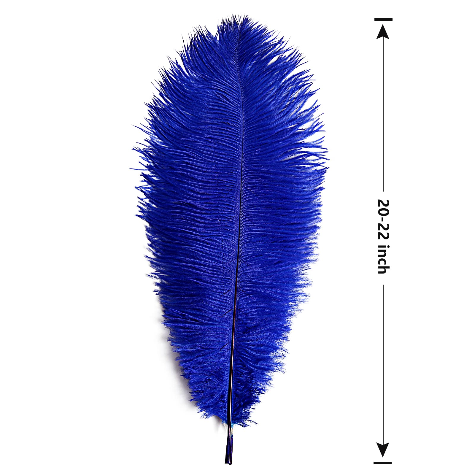 Piume di struzzo blu, 12 pezzi, grandi, 50-55 cm, per feste di nozze, centrotavola Halloween e decorazioni per la casa