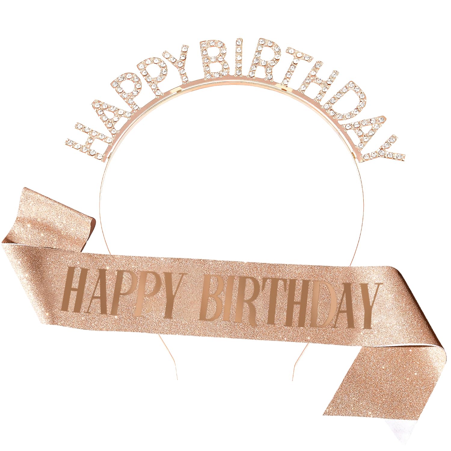 Fascia Per Capelli Con Corona Di Compleanno – 'It's My Birthday' Con Nappe Arcobaleno Glitterate, Per Donne E Ragazze - 2