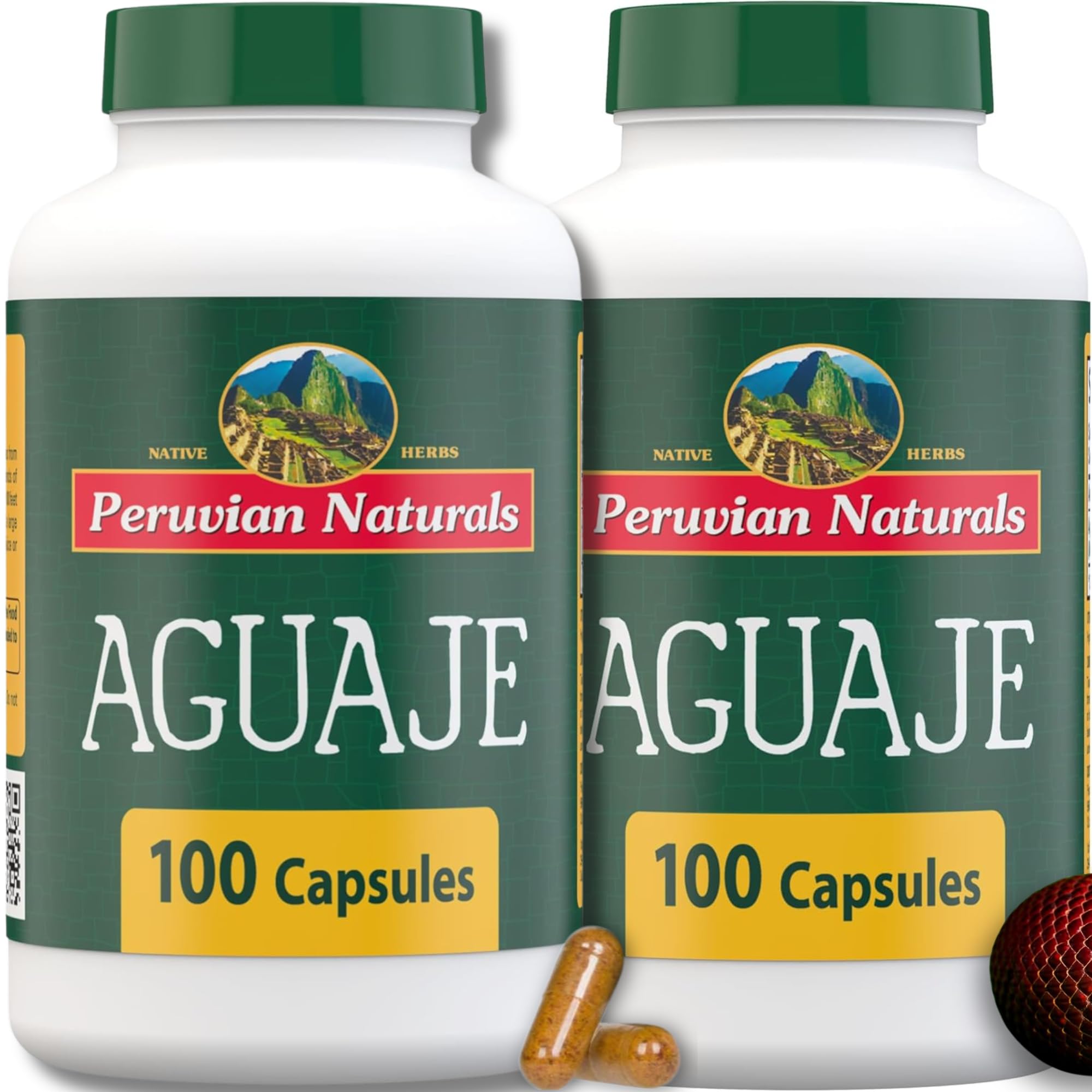 Peruvian Naturals Aguaje Capsules for Women Pills - Natural Curves for Female Health Supplement, Powerful Hormone Balance, Buriti Fruit, Non-GMO, Vegan 300 Count (Pack of 2)