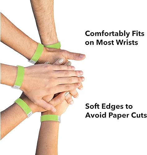 Miniatura 5 de WristCo Pulseras impresas personalizadas: selecciona un color, cantidad y personaliza cualquier texto a Tyvek Pulseras de identificación para