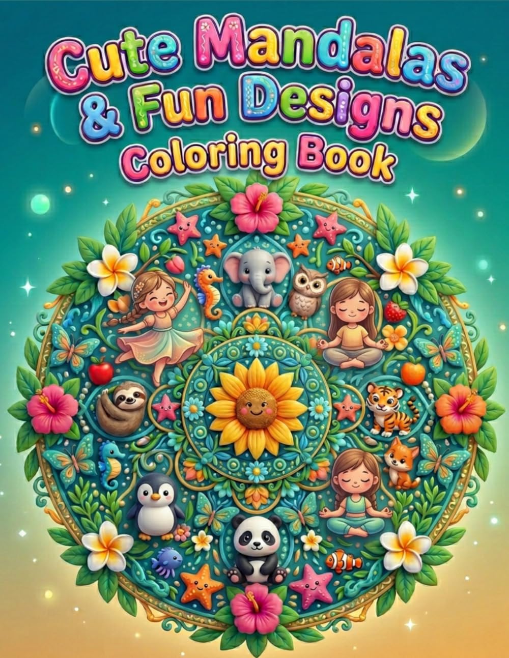 Cute Mandala Coloring Book: Fun and Easy Mandala Designs for Relaxation: Simple, Adorable & Stress-Relief Mandalas for Kids, Teens and Adults