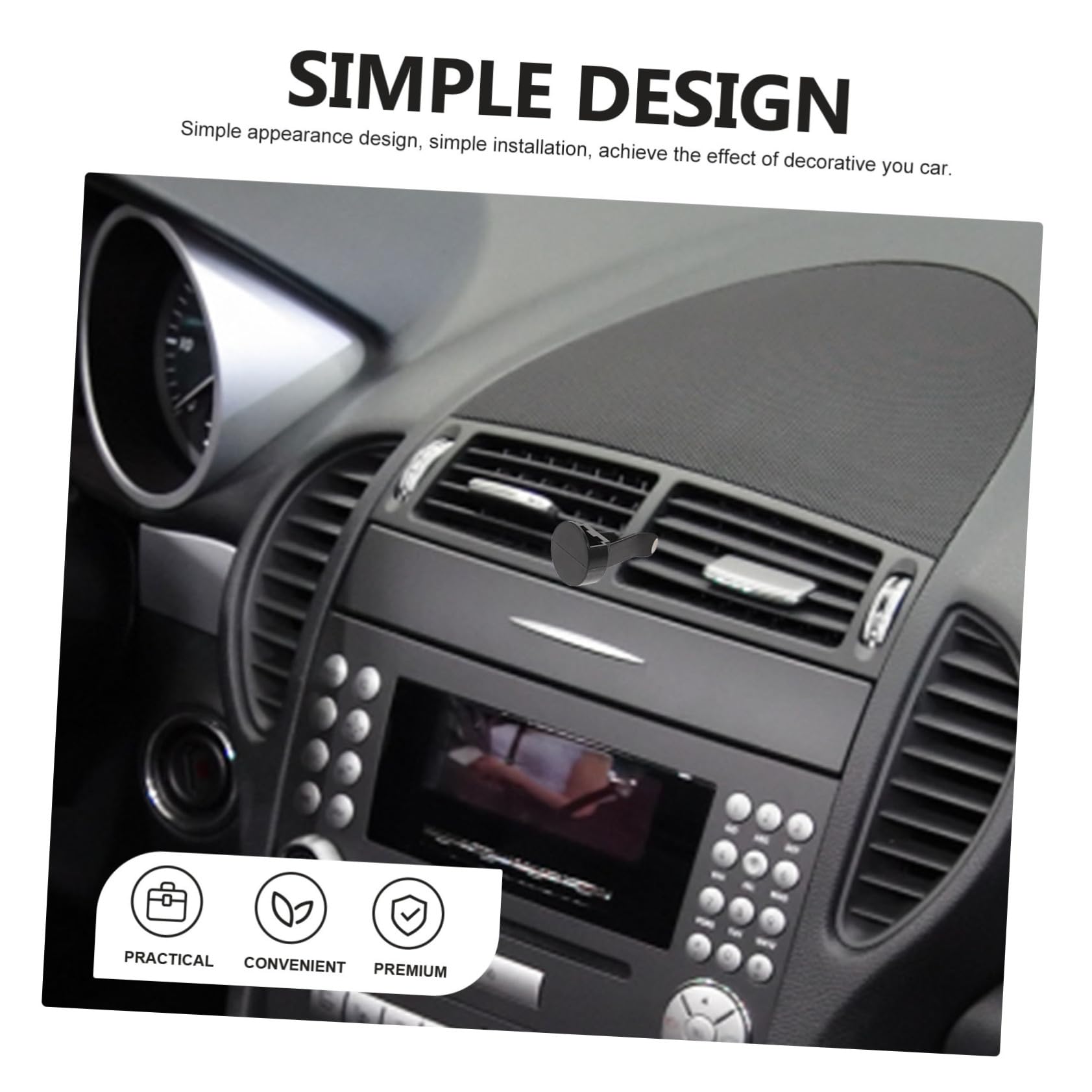 Clip per Bocchetta di Ventilazione Auto e Uso Pratico Accessori per Decorazione Auto 100 Pezzi in Metallo e Plastica, Clip Robuste e Decorative per Uscita Aria