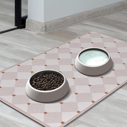 Tapete absorbente de comida para perros, tapete absorbente para comida de gato, tapete de comida para perros para suelos, tapete impermeable para